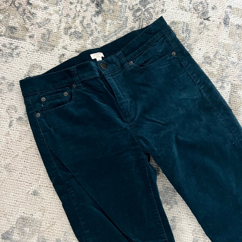 J.crew velvet skinny jeans